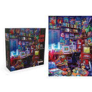 80s Game Room Pop Culture 1000 Piece Jigsaw Puzzle By Rachid Lotf
